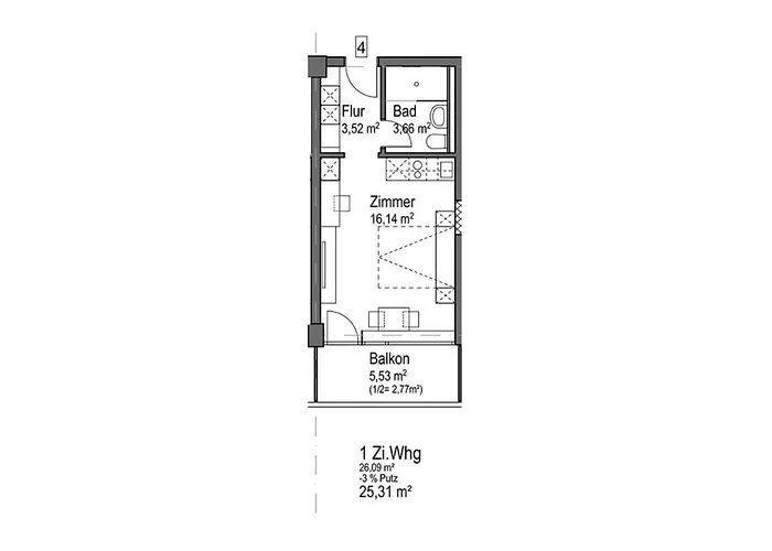 Huber Living Basic 302 شقة جيرميرنج